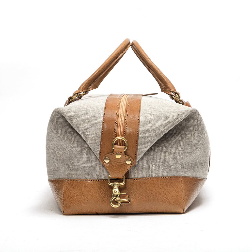 Duffle Weekender Bag, Linen Canvas
