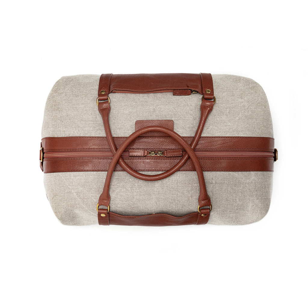 Duffle Weekender Bag, Linen Canvas