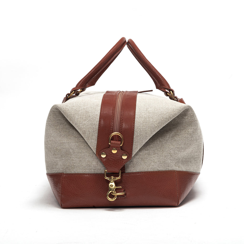 Duffle Weekender Bag, Linen Canvas