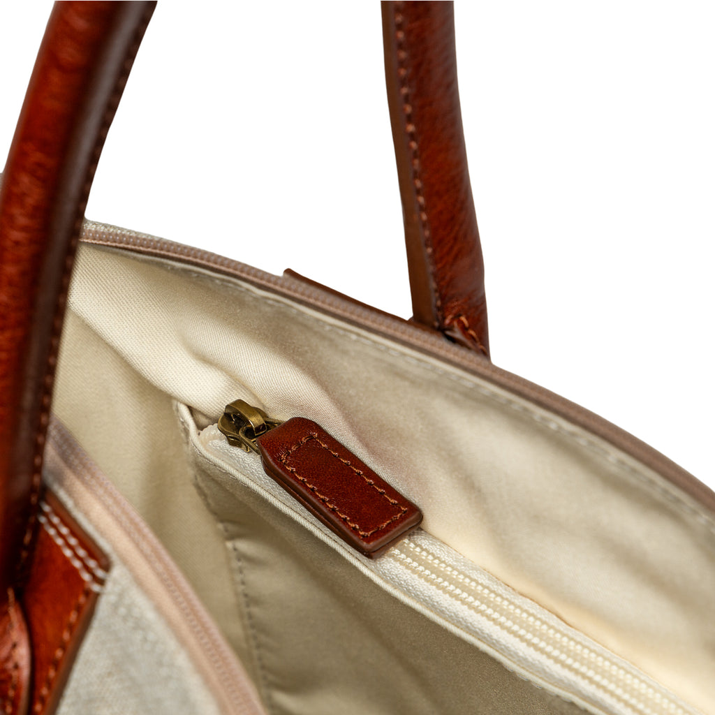 Ladies Tote Bag, Linen Canvas