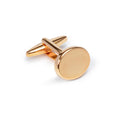 Cufflink, Oval Brushed Gold Plated