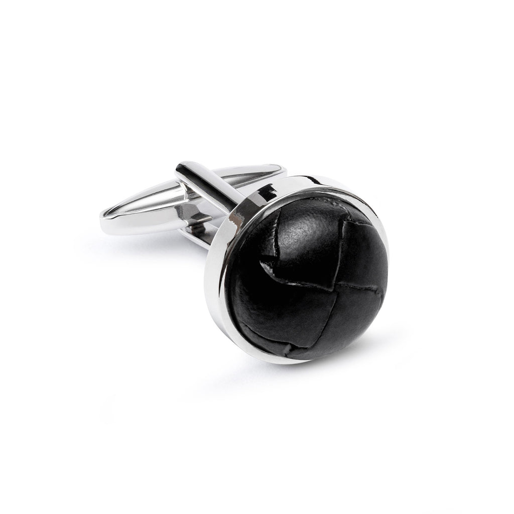 Cufflink, Vintage Leather Button