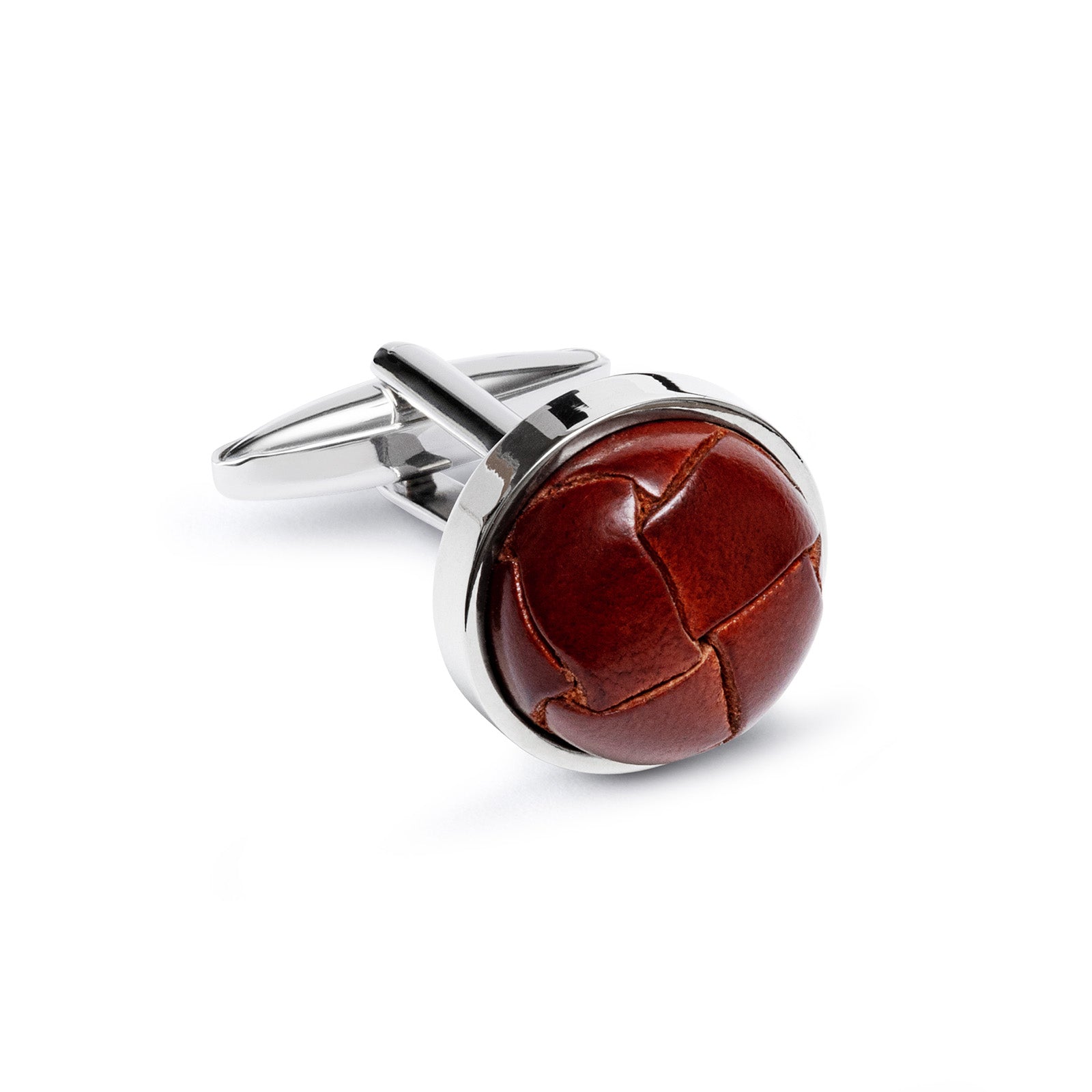 Cufflink, Vintage Leather Button
