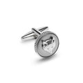 Cufflinks, Round Metal, Fox