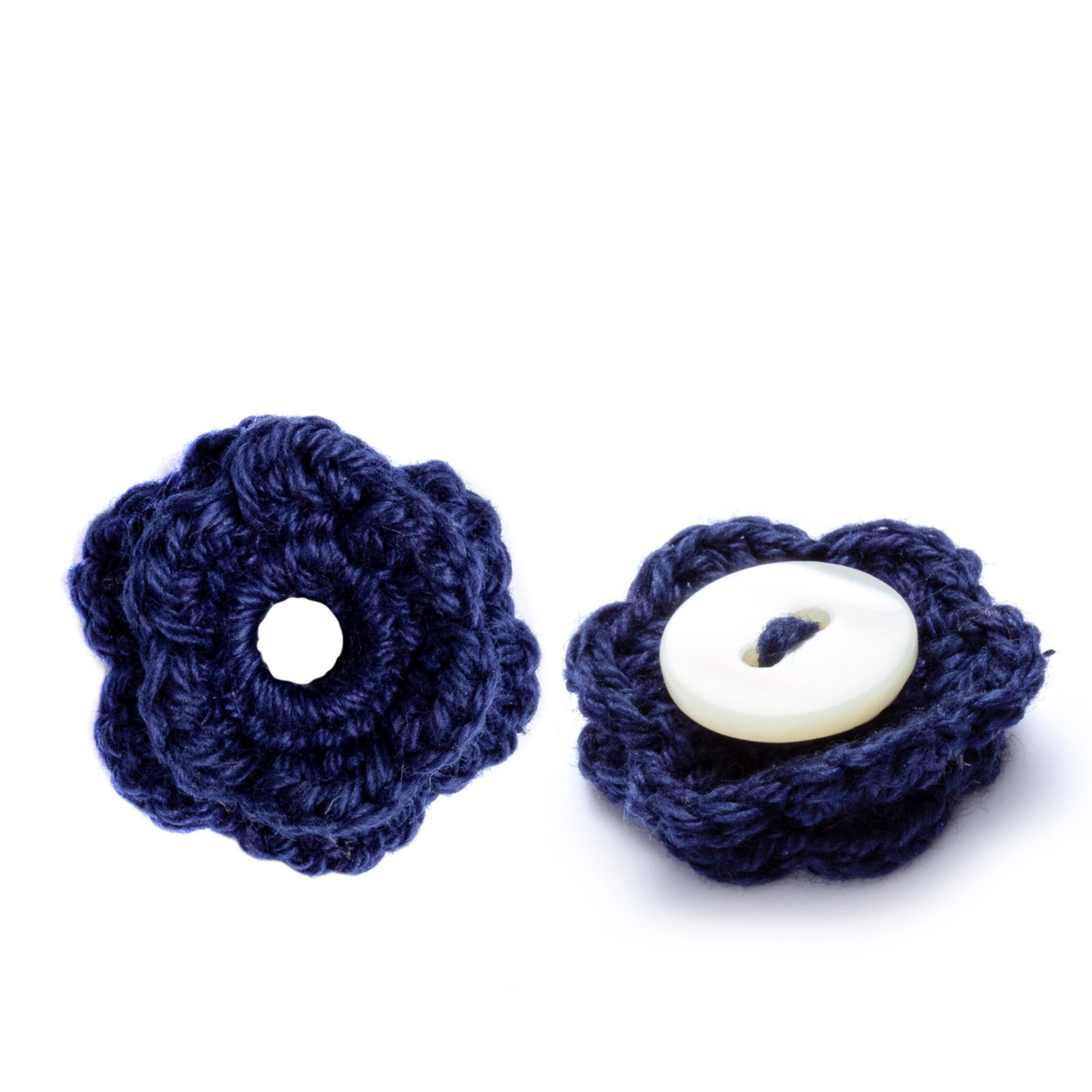 Lapel Pin, Crochet Flower Small