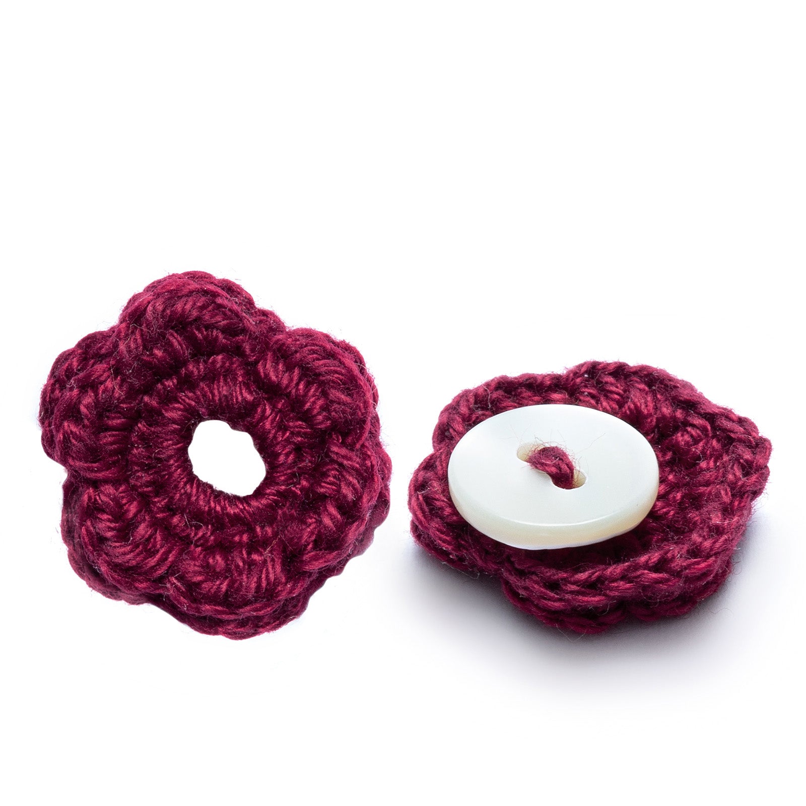 Lapel Pin, Crochet Flower Small