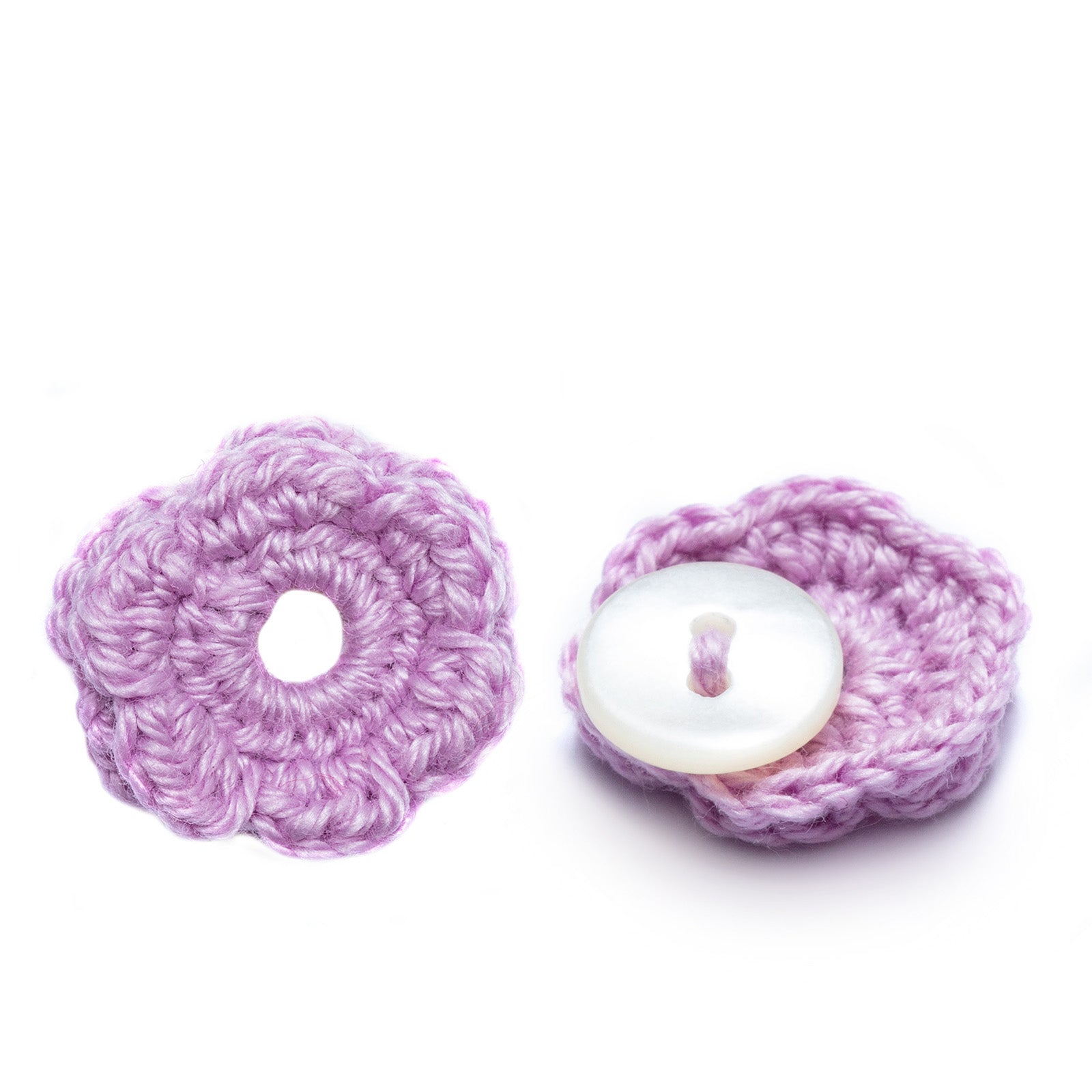 Lapel Pin, Crochet Flower Small