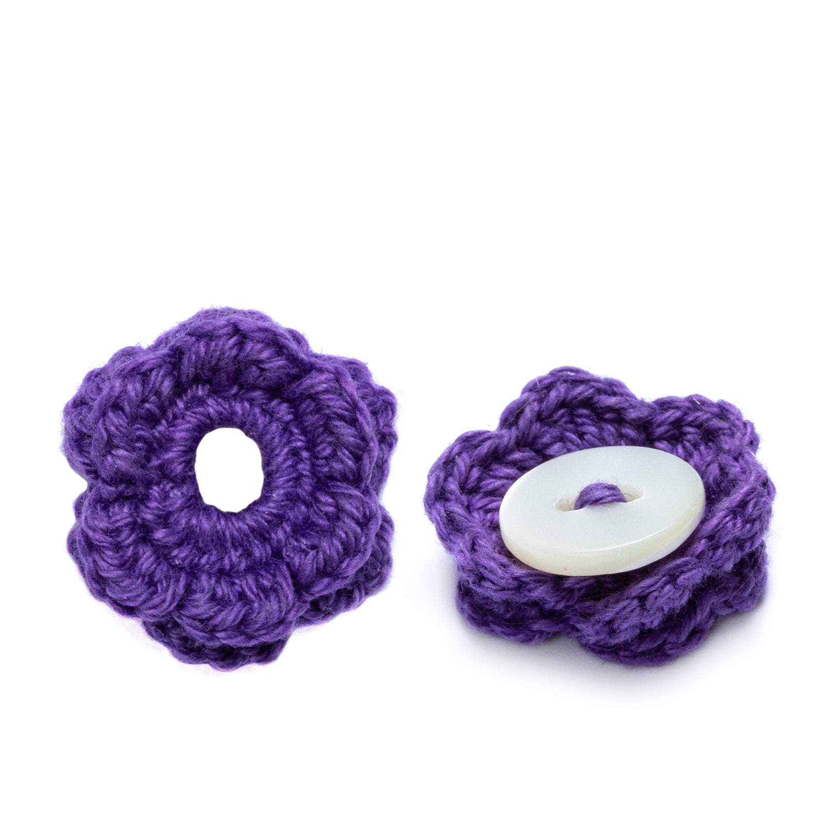 Lapel Pin, Crochet Flower Small
