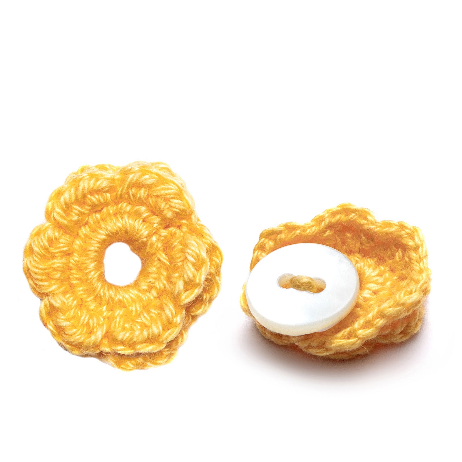 Lapel Pin, Crochet Flower Small