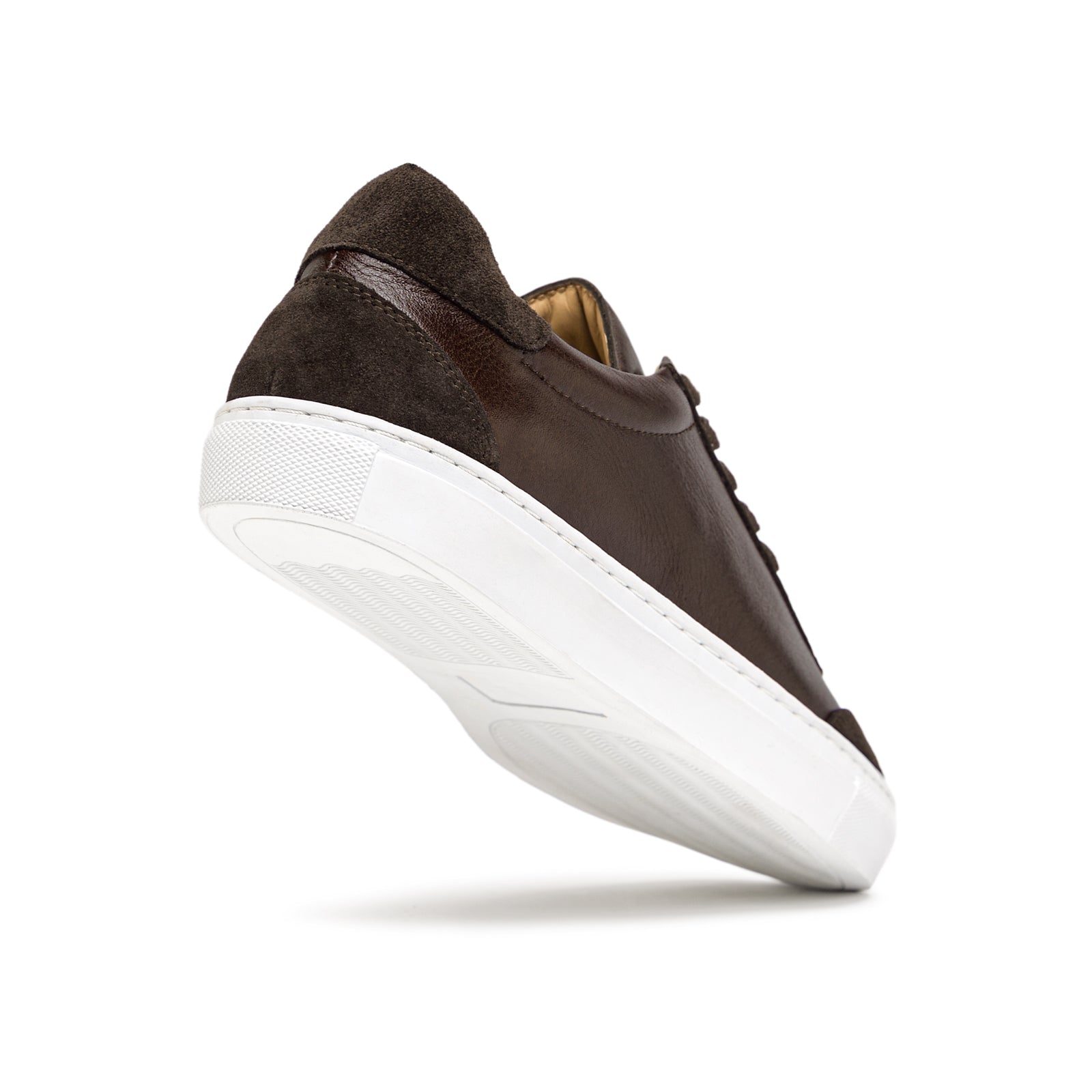 Panel Calf & Suede Sneakers, White Sole