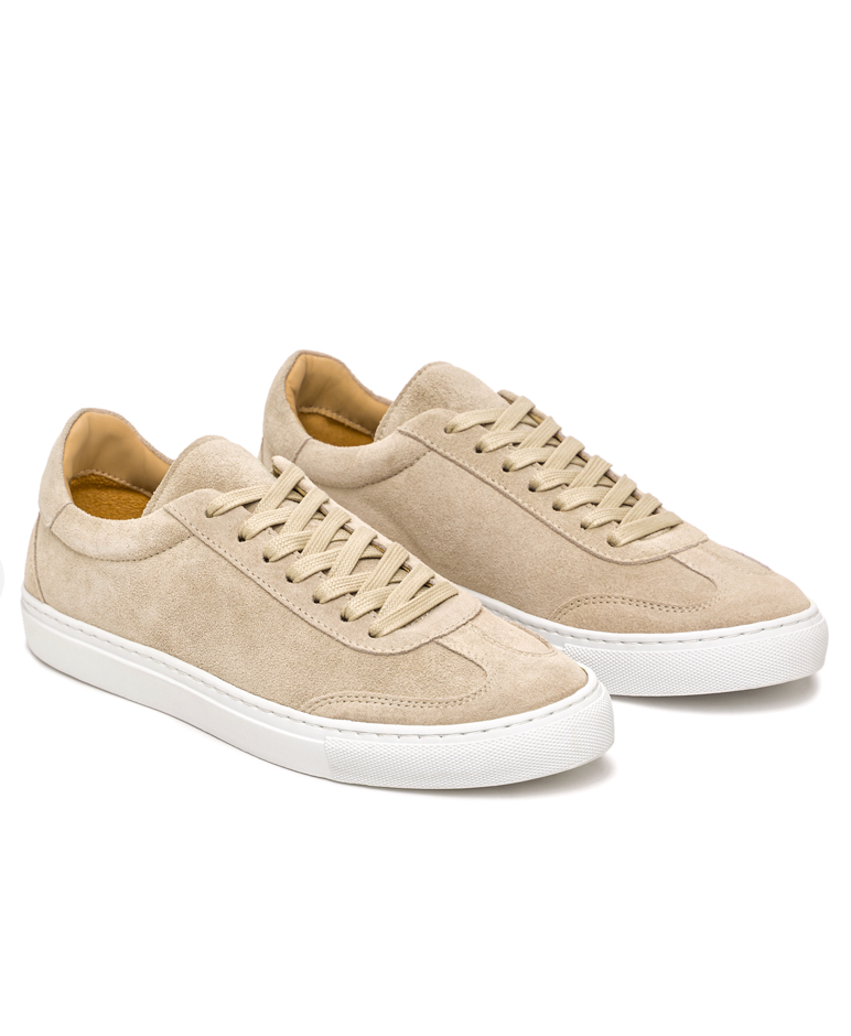 Panel Suede Sneakers (Sneakers with a front panel design in premium suede)