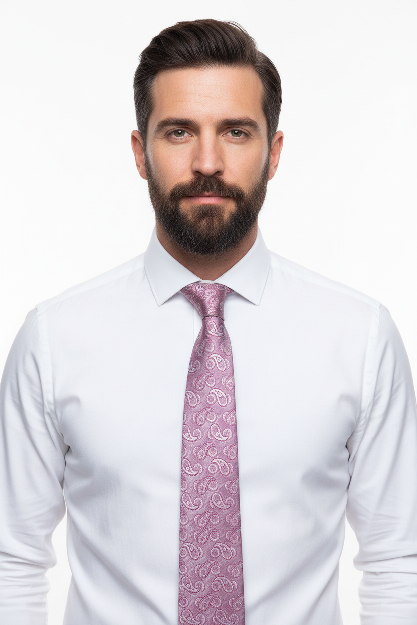 Man in his 30s with Pink Paisley Tie